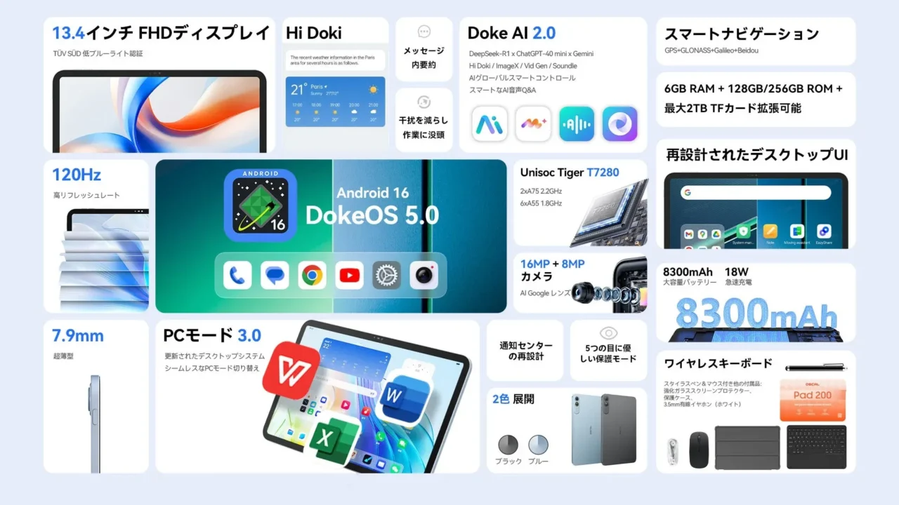 OSCAL初のフラッグシップAIタブレット「Pad 200」登場！大画面とAIで、あなたの毎日がもっと快適に