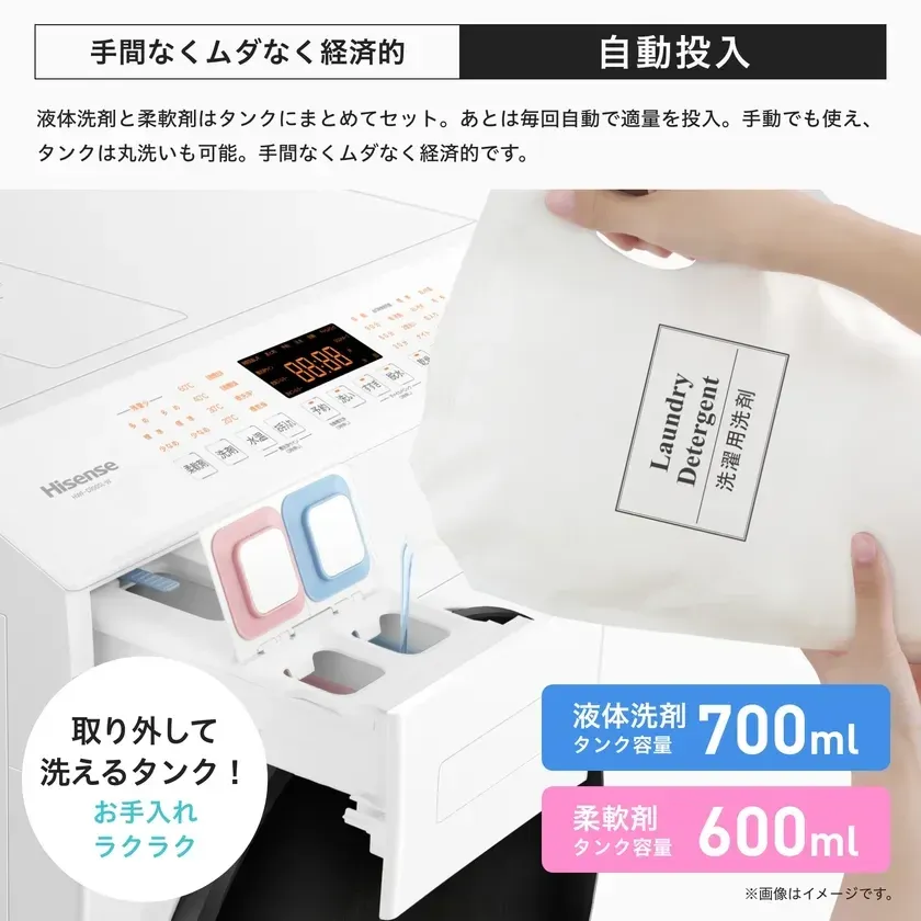 液体洗剤・柔軟剤 自動投入