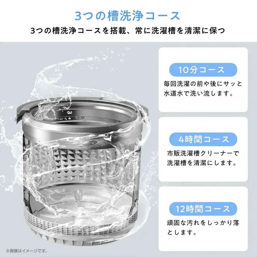 3つの槽洗浄コース