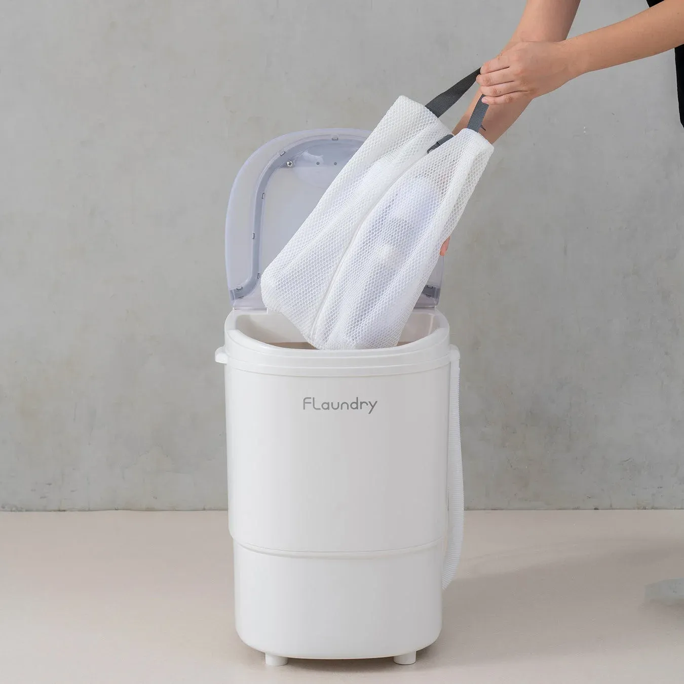 フランドリー・しっかり洗える小型洗濯機 E-103 靴専用ブラッシングネットセット