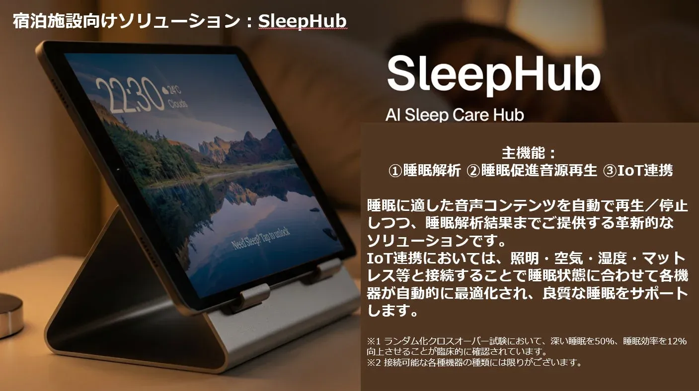 SleepHubの宿泊施設向けソリューション