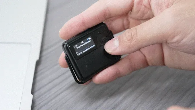 ワンタッチで録音操作ができる様子