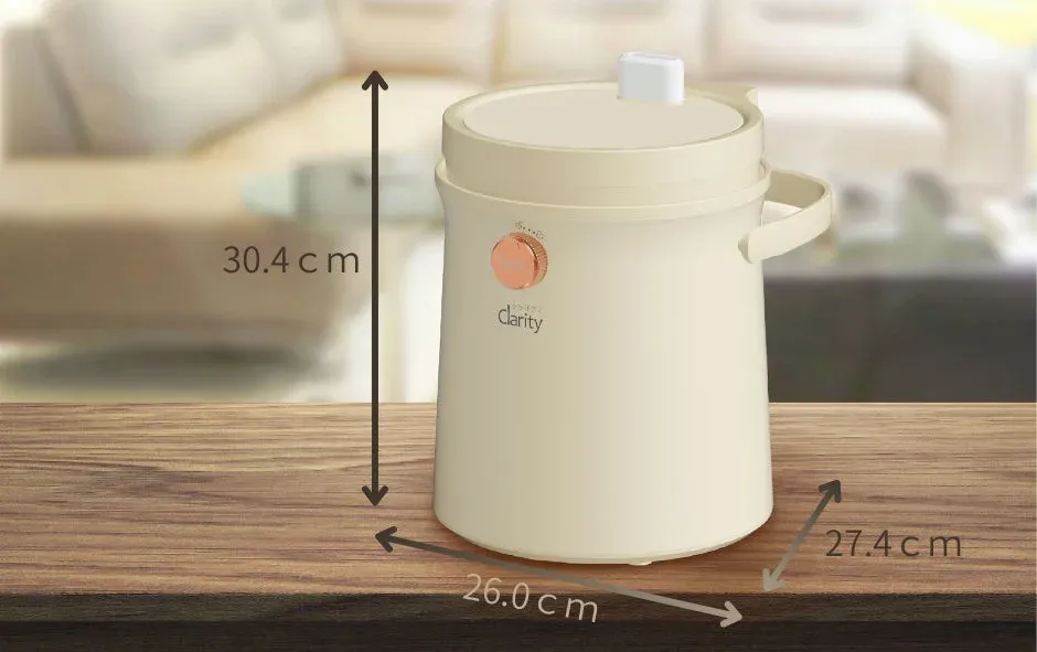 リビングに置かれた加湿器と寸法