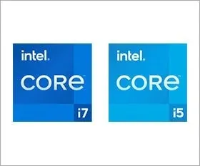 Intel Core i7とIntel Core i5の2つのプロセッサーロゴ