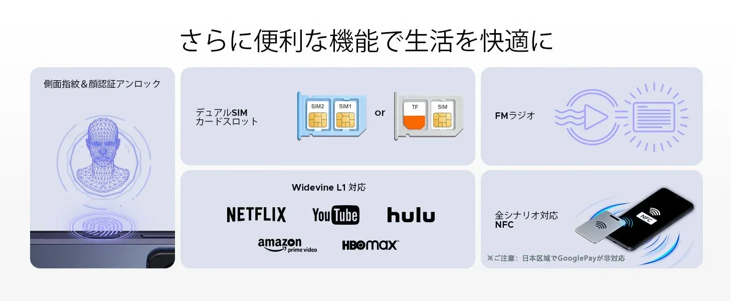 DOOGEE Note56 Plusの便利な機能