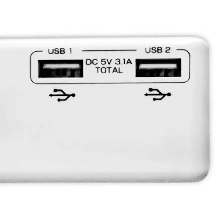 節電タップ(独立スイッチ付)のUSBポート