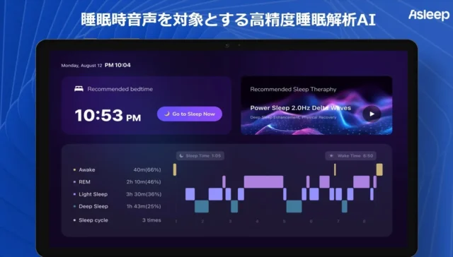 あなたの睡眠を劇的に変える！高精度睡眠解析タブレット「Sleep HUB」が登場
