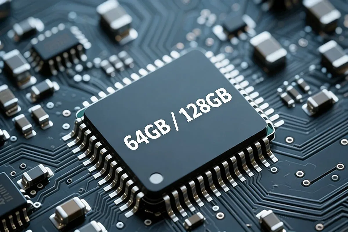 64GB/128GBのストレージ容量を示す画像