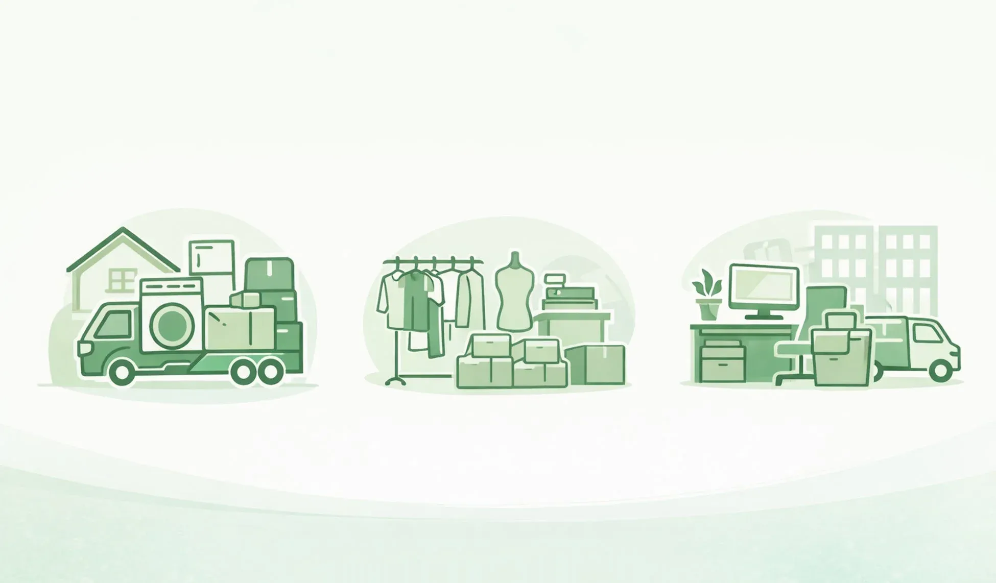 引越しやオフィス移転のイラスト