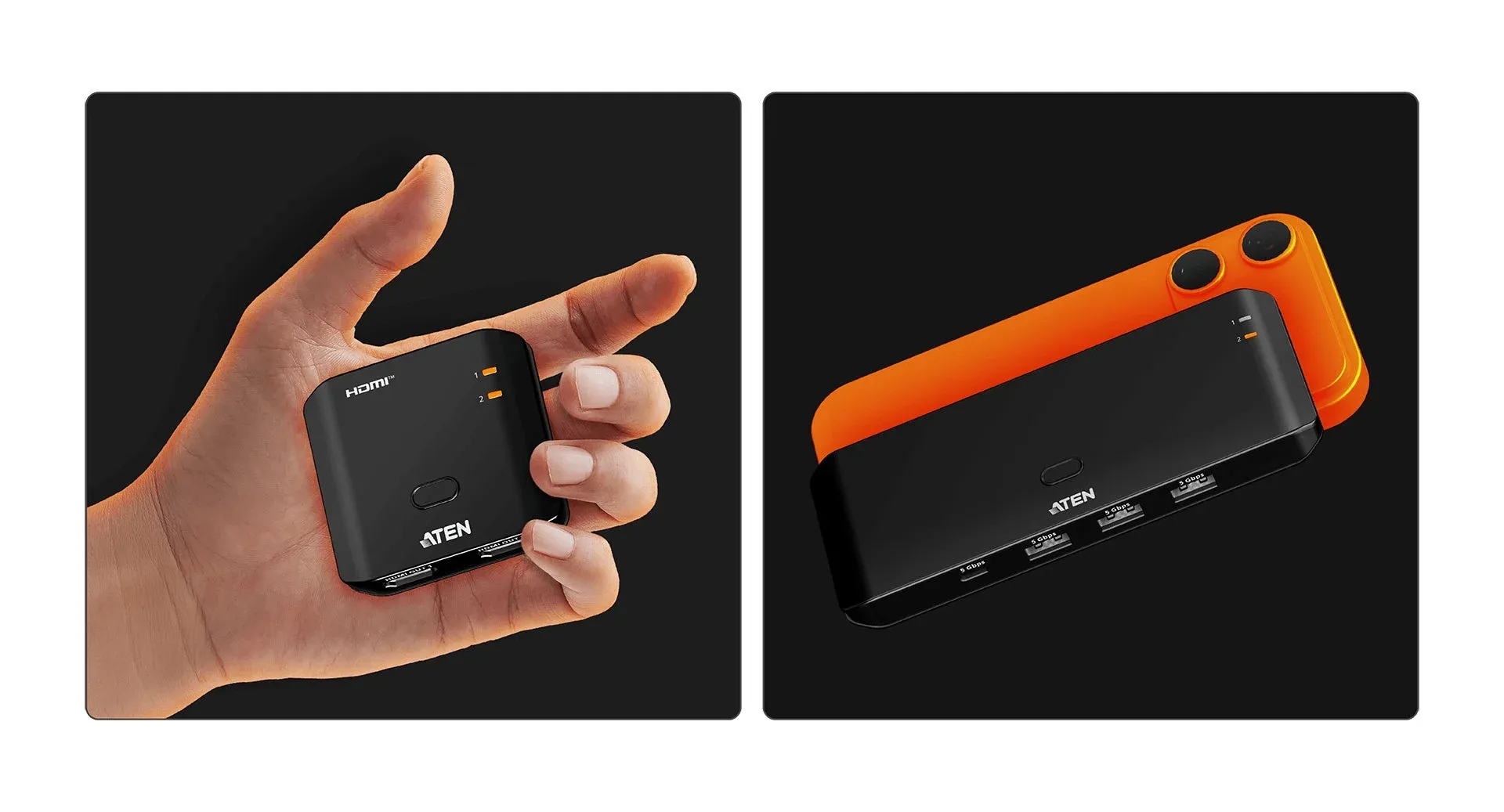 コンパクトなHDMIスイッチとUSBハブ