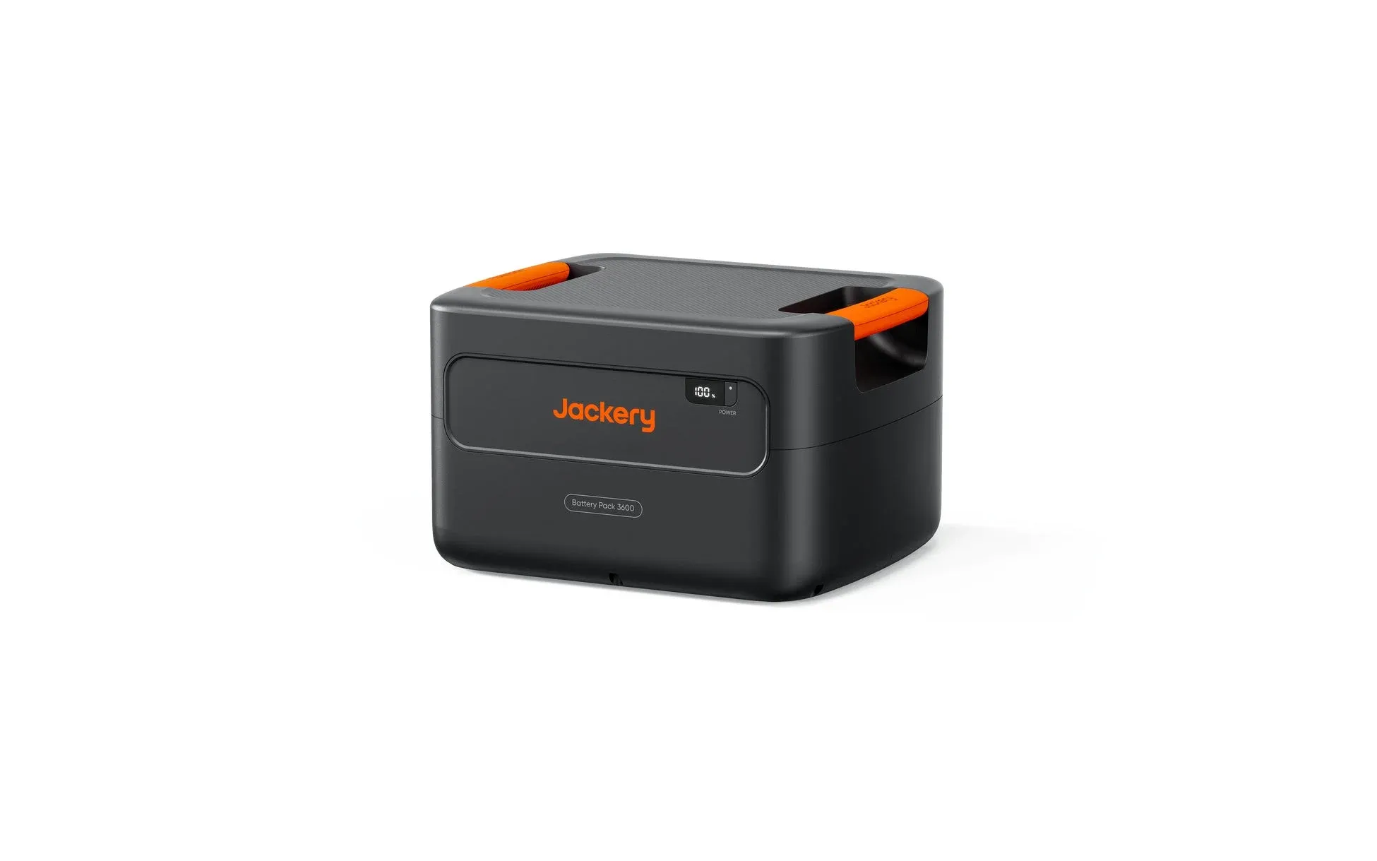 Jackery製のポータブル電源「Battery Pack 3600」が白い背景に置かれています