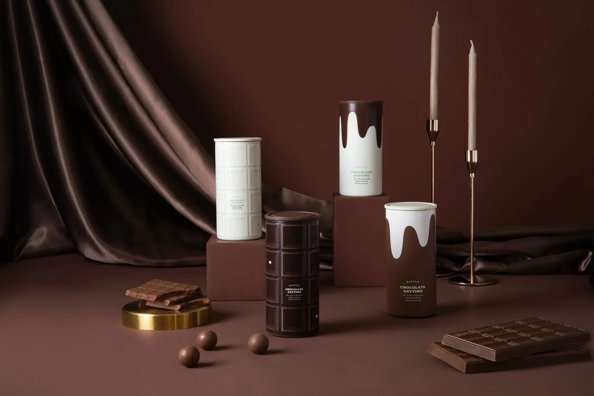 ピーコックのチョコレートをテーマにした商品写真