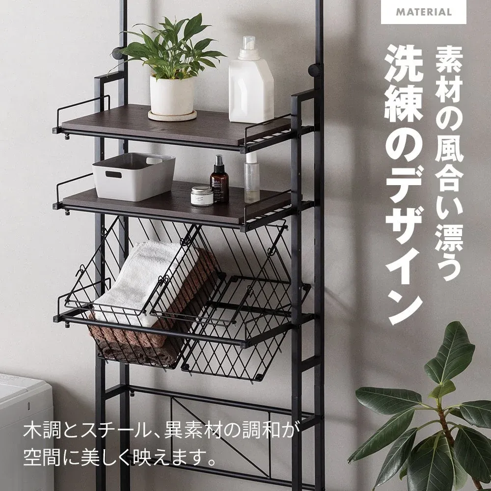 木調とスチールが調和する洗練されたデザイン