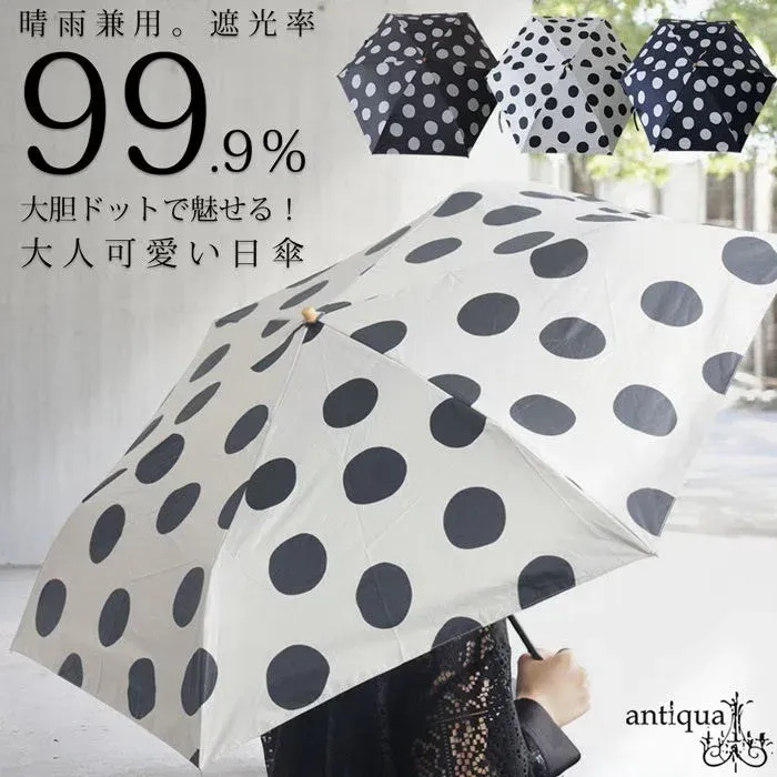 ドット柄折りたたみ傘