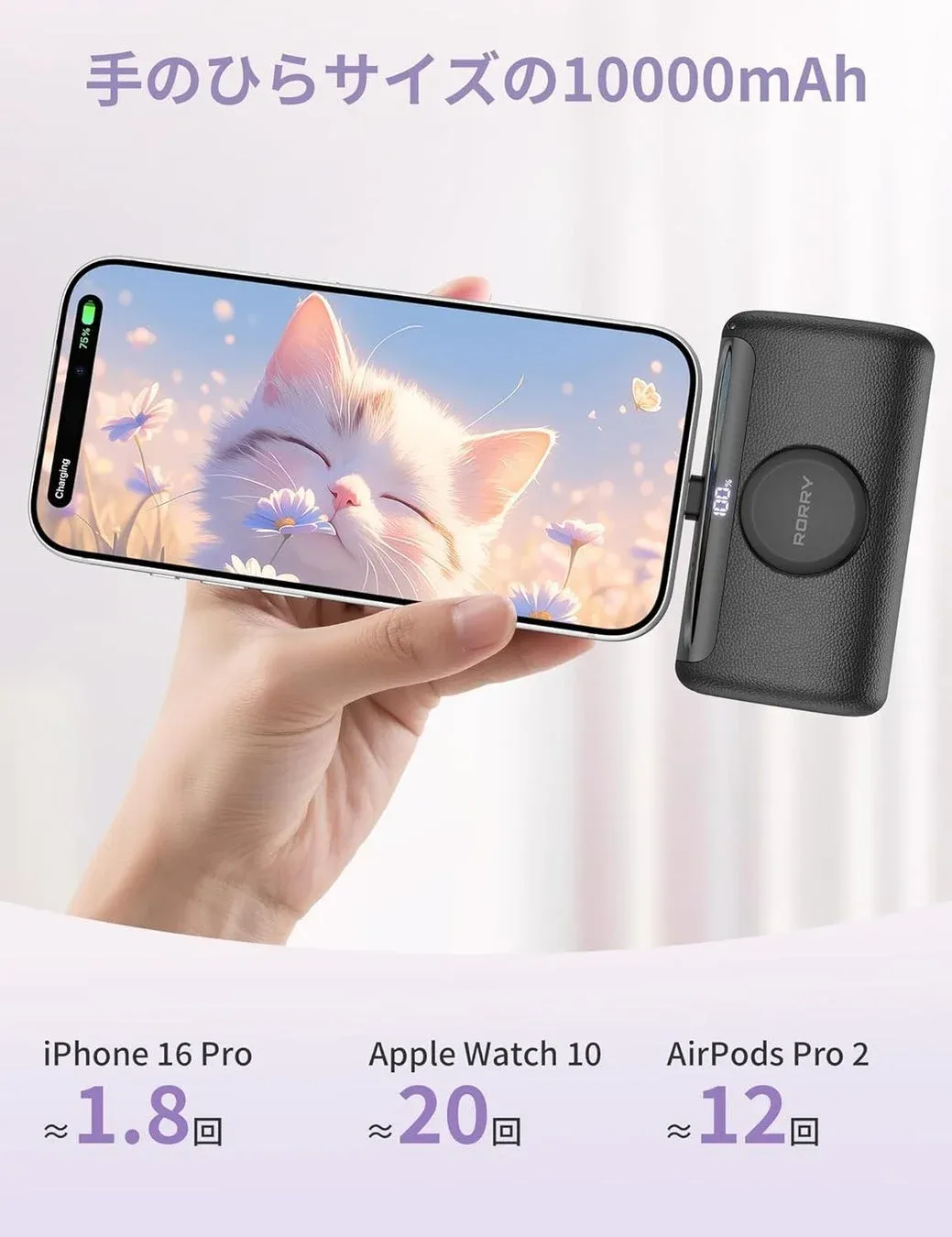 Palmgoの充電回数と猫