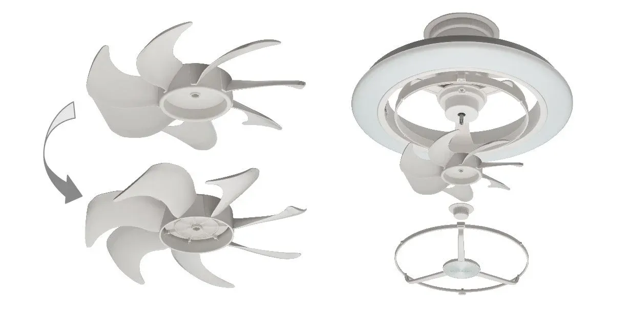 シーリングファンのファン取り外しイメージ