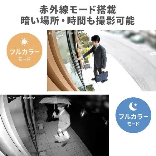 赤外線モードとフルカラーモードの比較