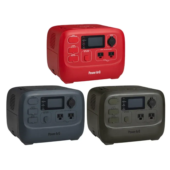 3色のPowerArQ 3ポータブル電源
