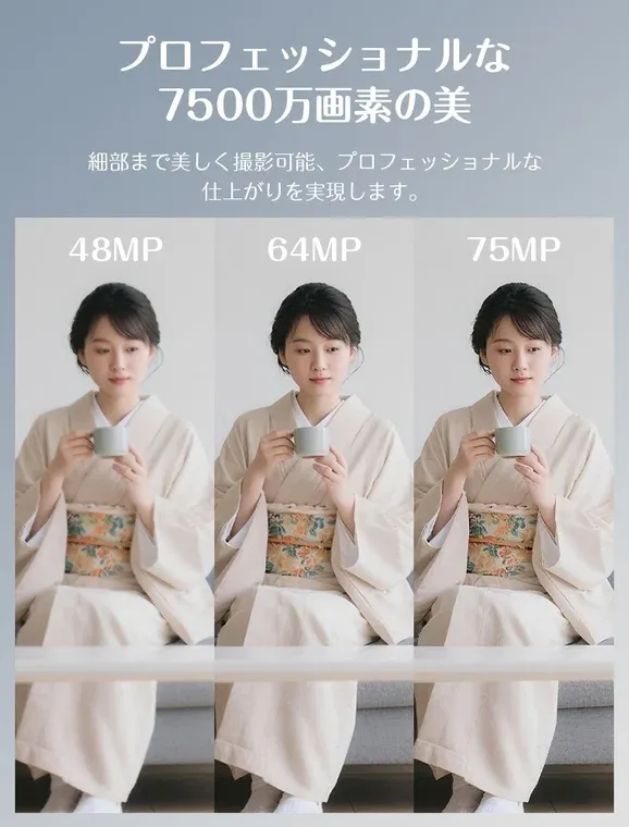 プロフェッショナルな7500万画素の美