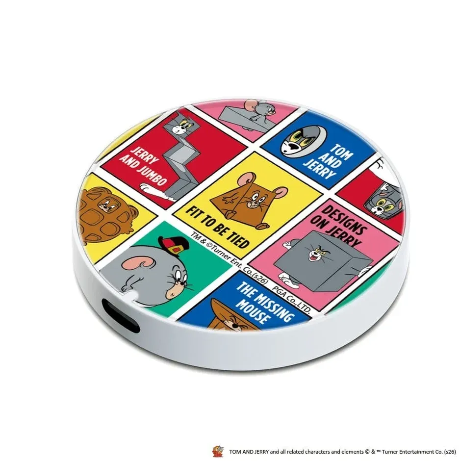 トムとジェリーのエピソードが描かれたワイヤレス充電器