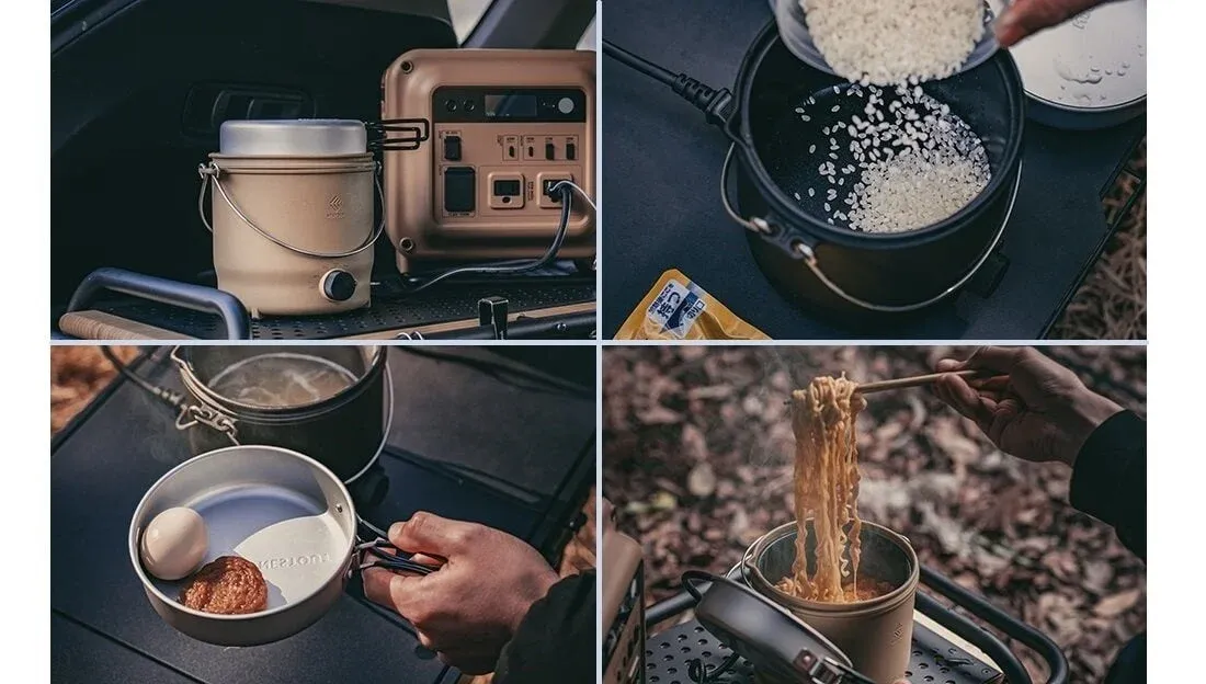 火を使わないから安心！ポータブル電源で煮る・炊く・蒸す・炊飯もできるアウトドア電気調理器「COOKER-1」が新登場