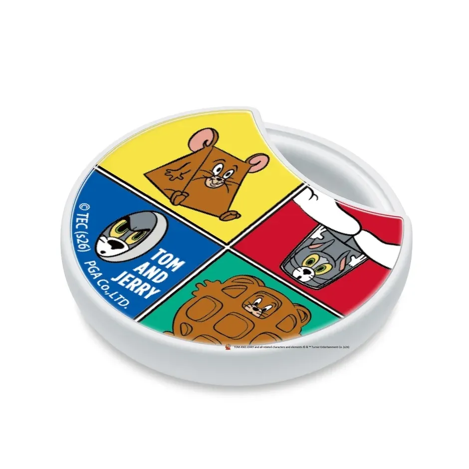 トムとジェリー、ポップなデザイン、ワッフル、グラス