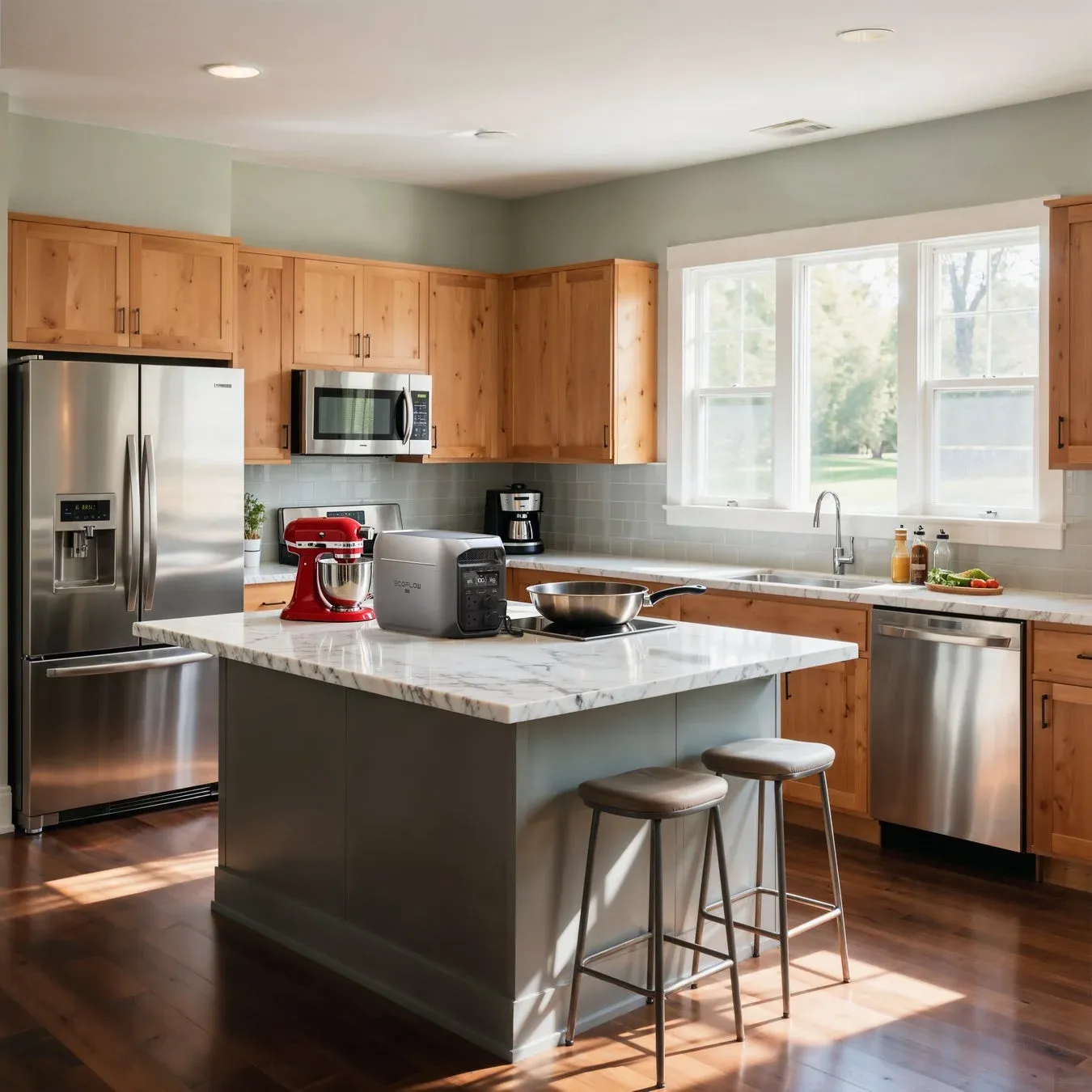 キッチンで使われるEcoFlowポータブル電源