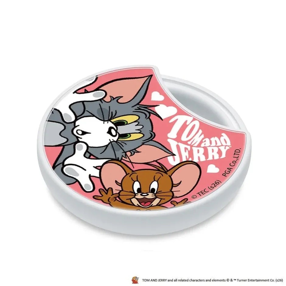 トムとジェリー、ピンクの丸いグッズ、ハート